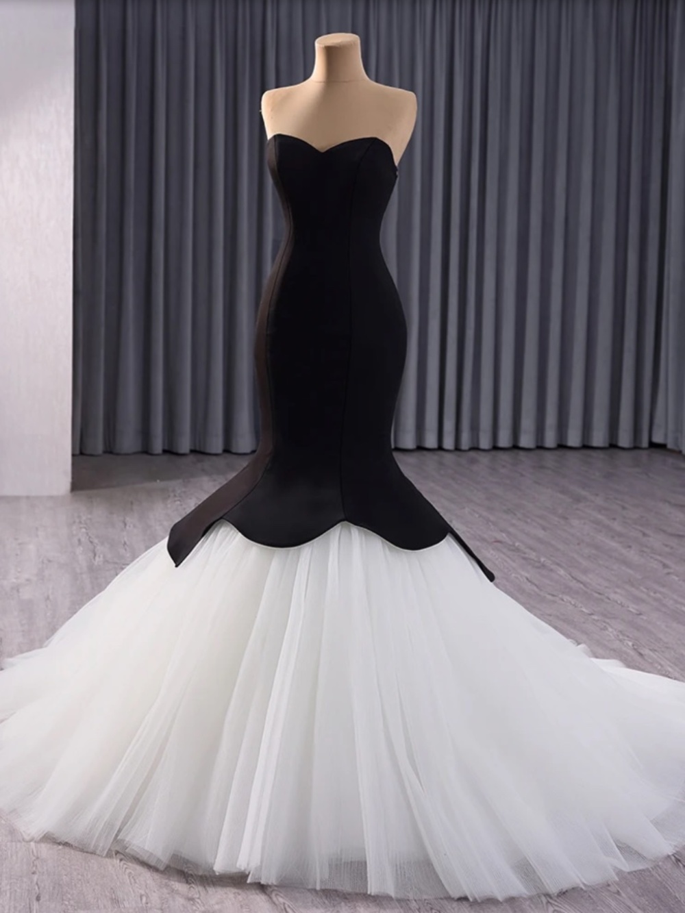 Hepburn Audrey Gown Black Custom Size - Ships in 48 Hours